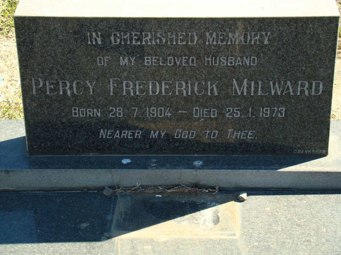 MILWARD Percy Frederick 1904-1973