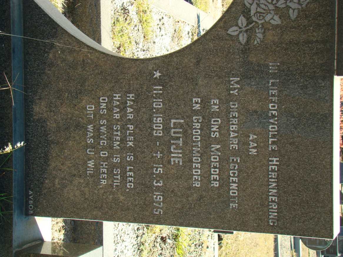 MEYER Corneluis Francois 1906-1983 &amp; Lutjie 1909-1975