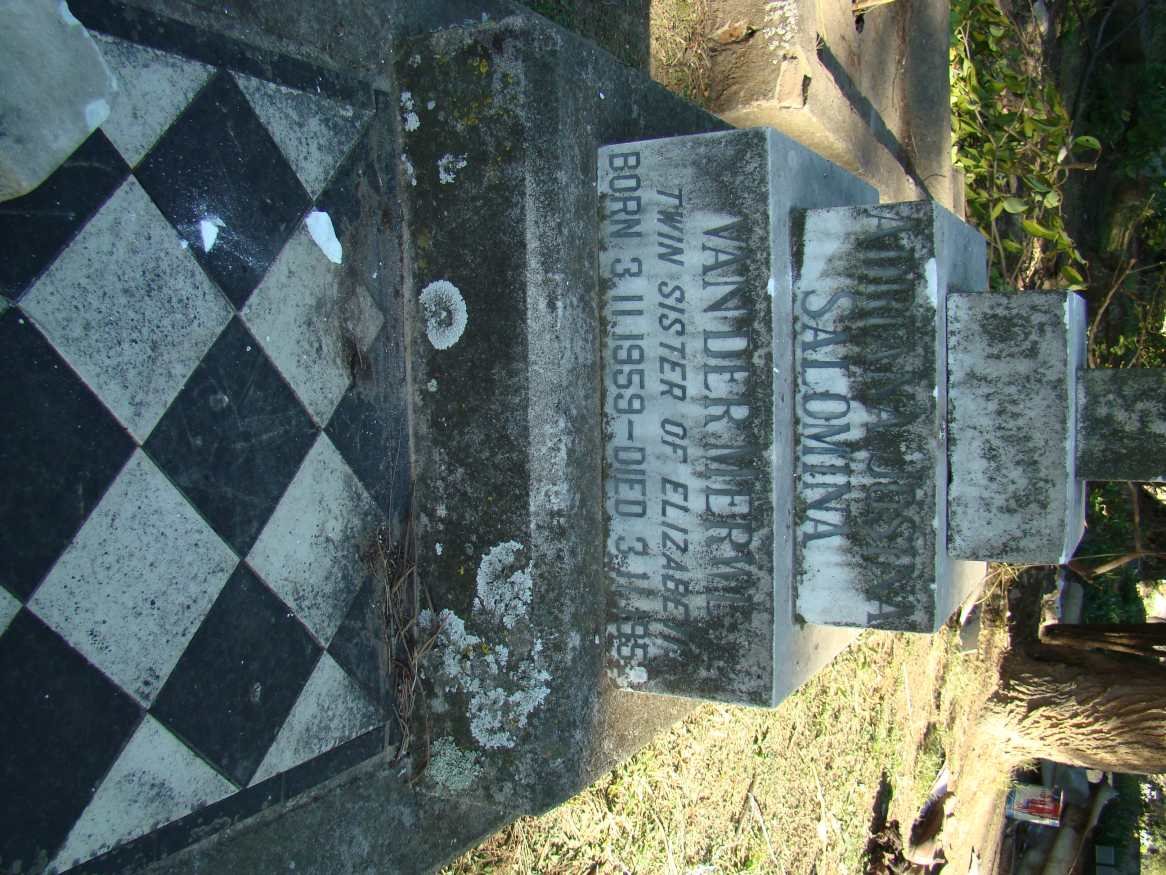 MERWE Adriana Josina Salomina, van der 1959-1959