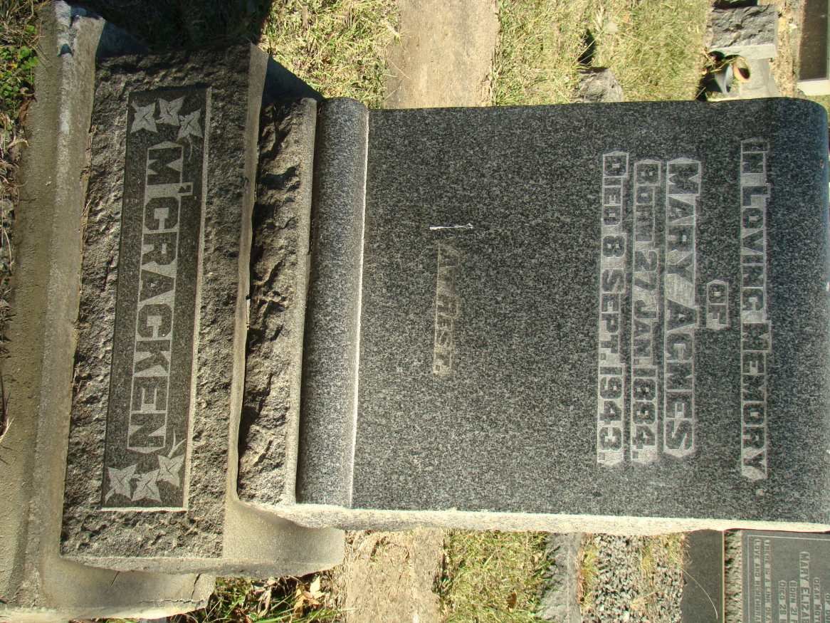 M'CRACKEN Mary Agnes 1884-1943