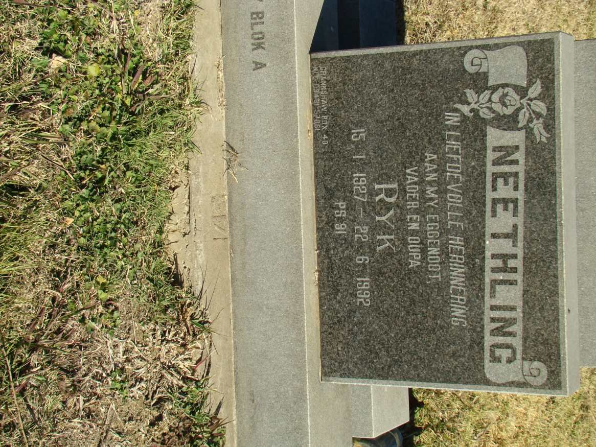 NEETHLING Ryk 1927-1992