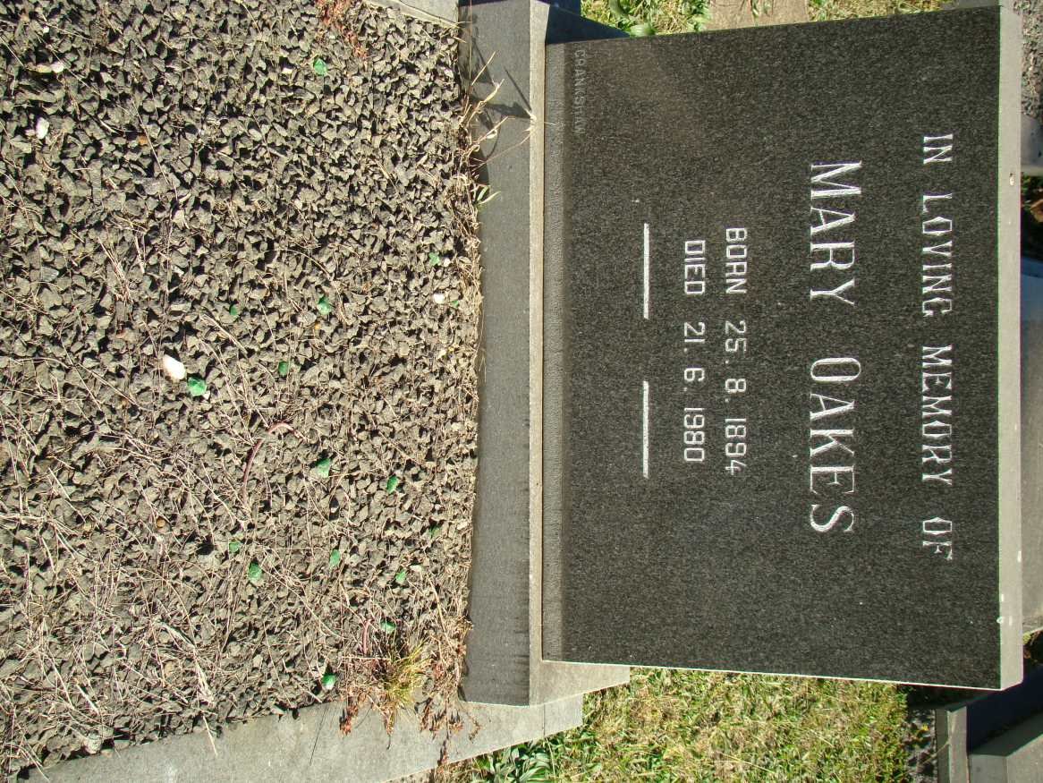 OAKES Mary 1894-1980