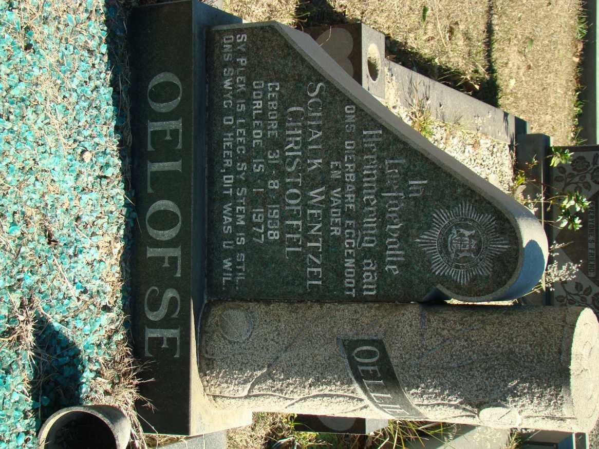 OELOFSE Schalk Wentzel Christoffel 1938-1977