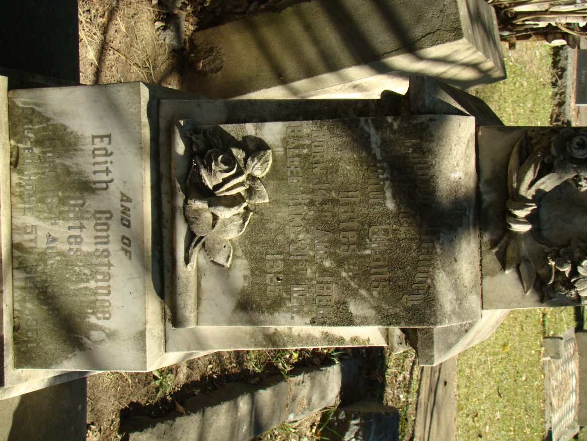 OATES John Evans 1866-1925 &amp; Edith Constance BRICKHILL 1866-1950