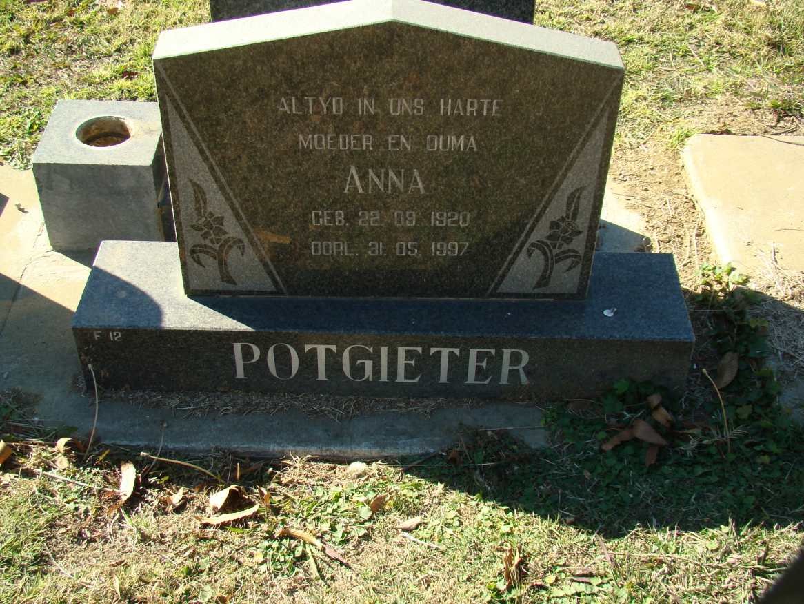 POTGIETER Anna 1920-1997