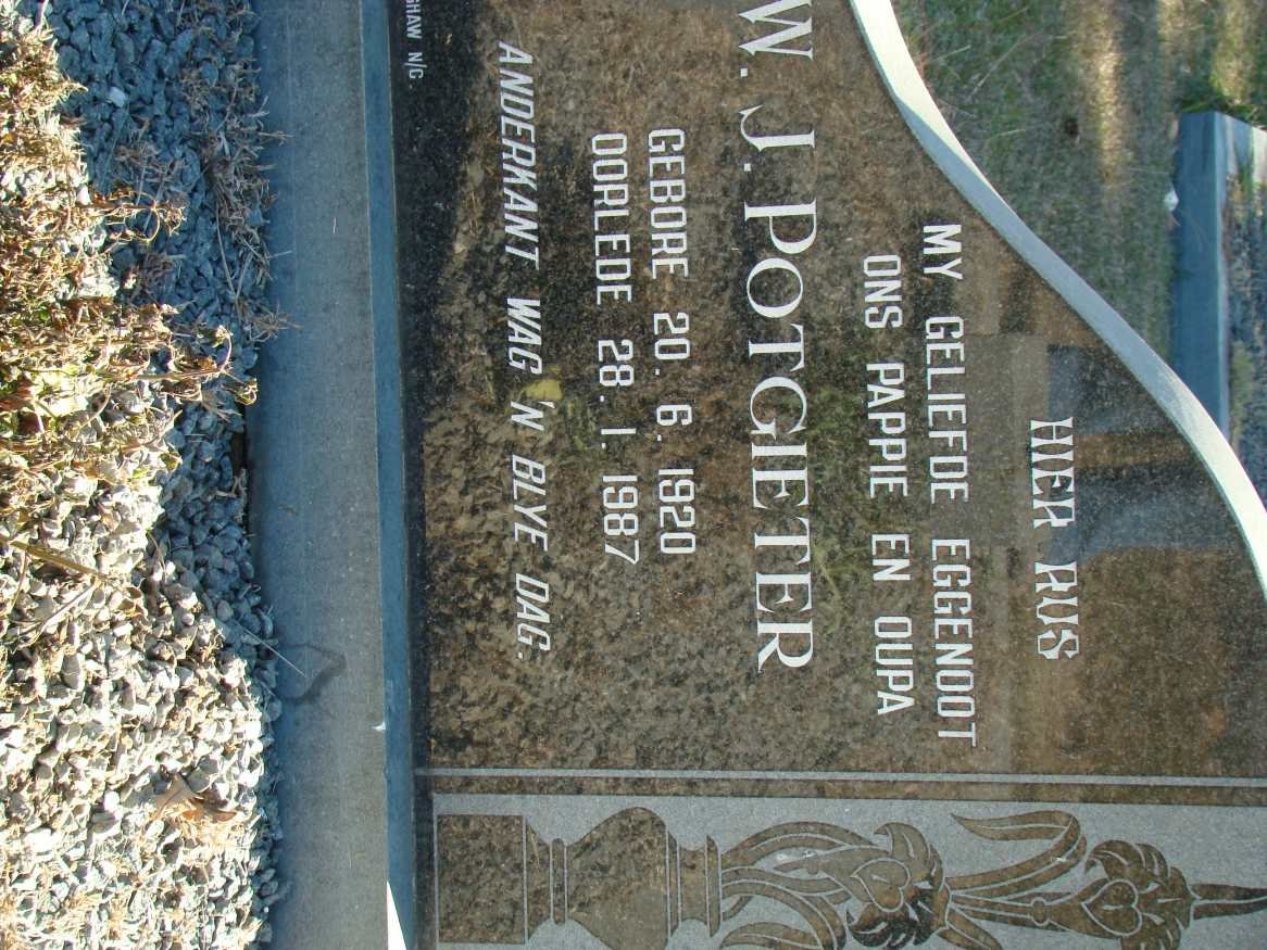 POTGIETER W.J. 1920-1987