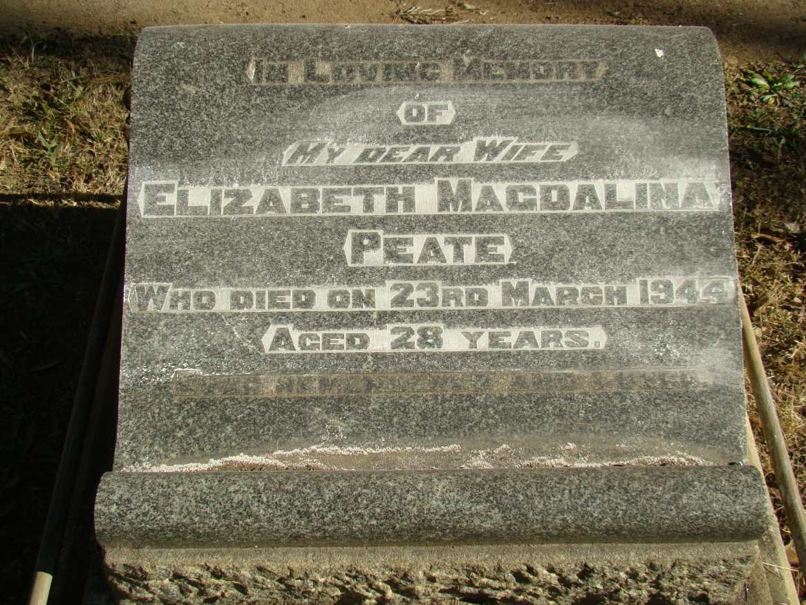 PEATE Elizabeth Magdalina -1944