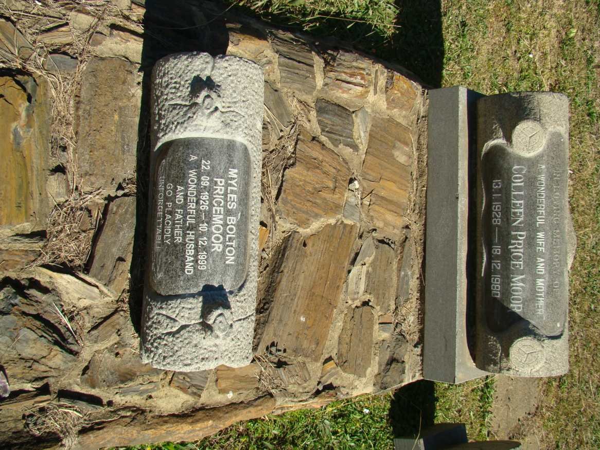 PRICEMOOR Myles Bolton 1926-1999 &amp; Colleen 1928-1980