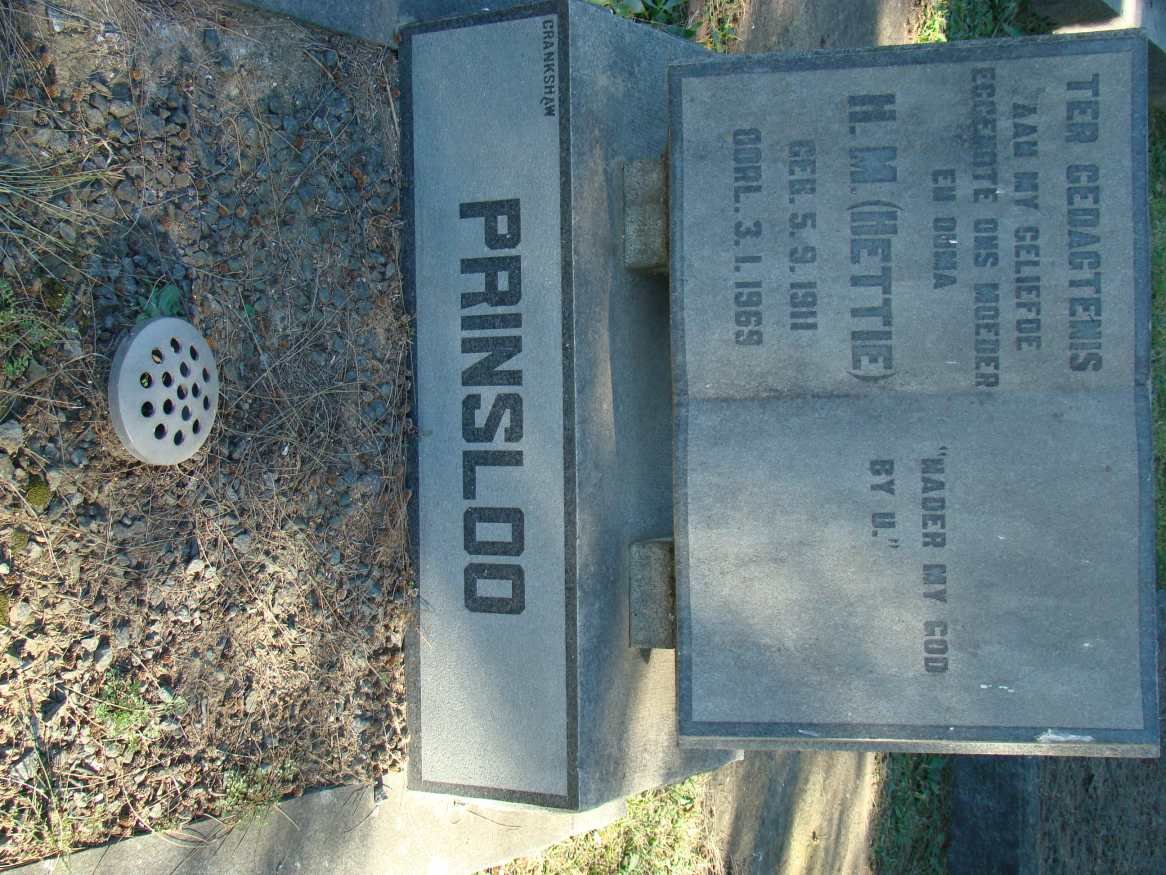PRINSLOO H.M. 1911-1969