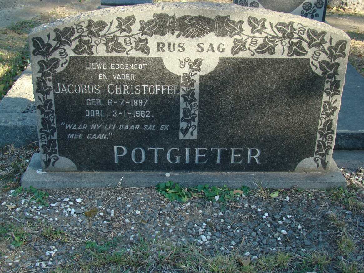 POTGIETER Jacobus Christoffel 1897-1962