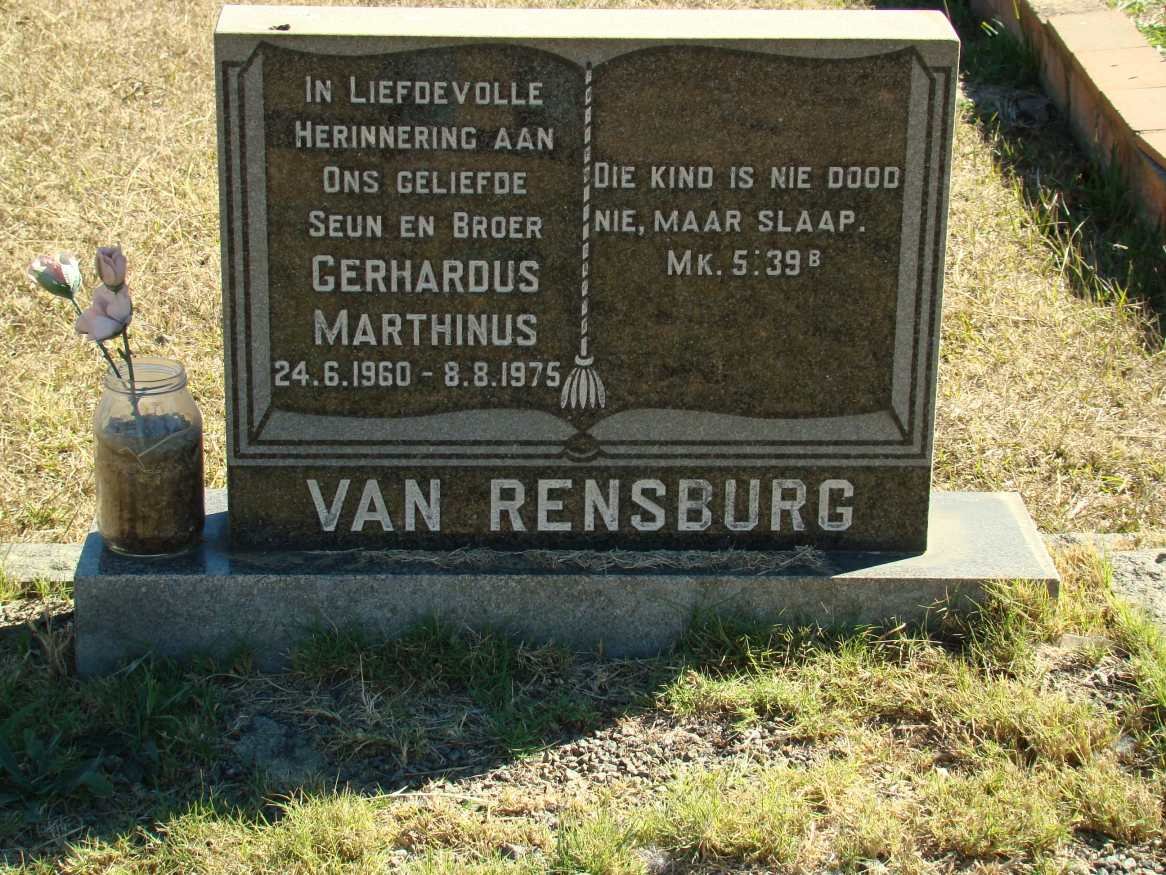 RENSBURG Gerhardus Marthinus, van 1960-1975
