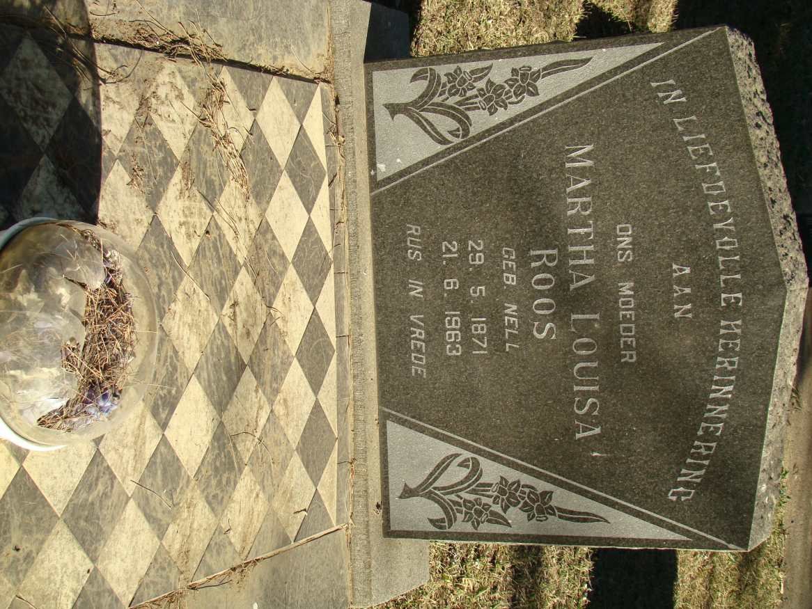 ROOS Martha Louisa nee NELL 1871-1963