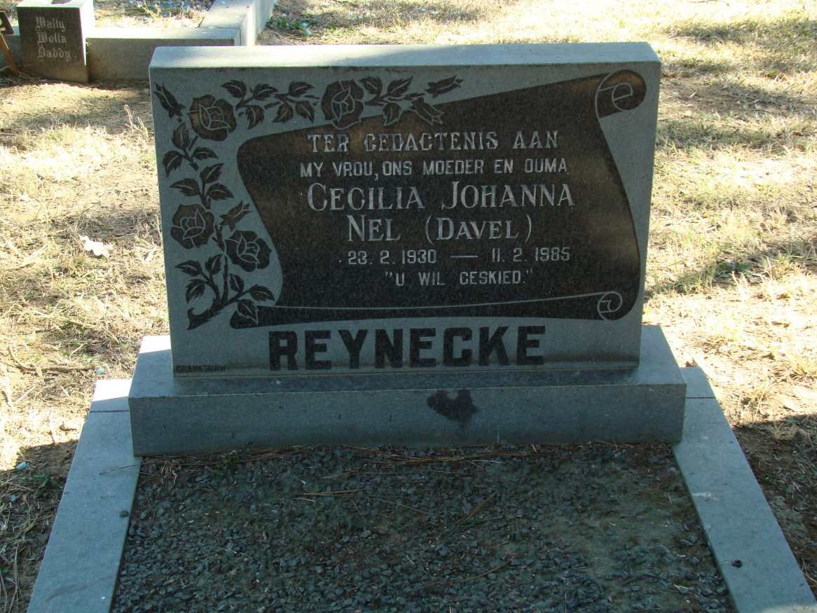 REYNECKE Cecilia Johanna Nel nee DAVEL 1930-1985
