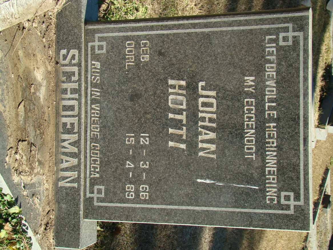 SCHOEMAN Johan 1966 1898