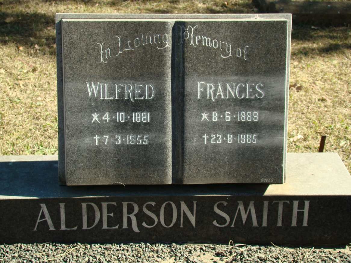 SMITH Wilfred, Alderson 1881-1955 &amp; Frances 1889-1985