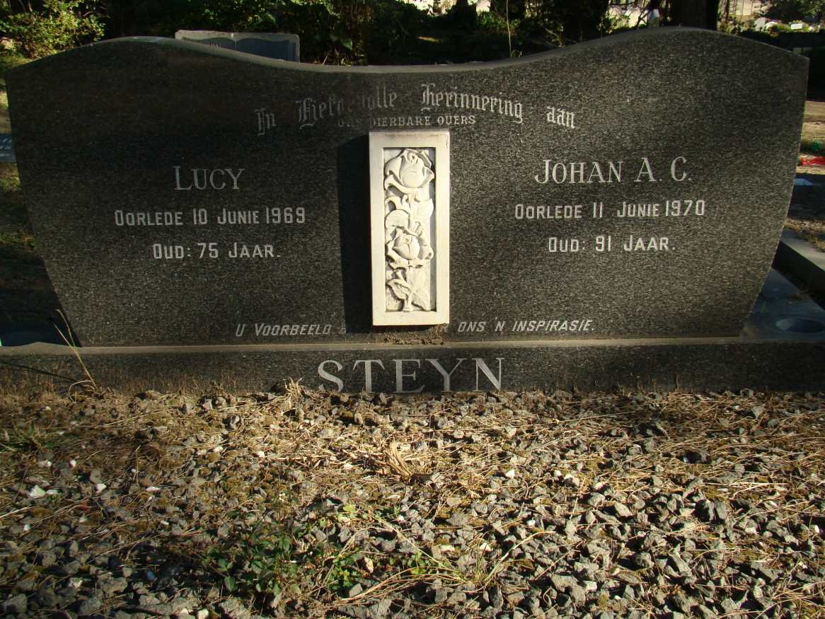 STEYN Johan A.C. -1970 &amp; Lucy -1969