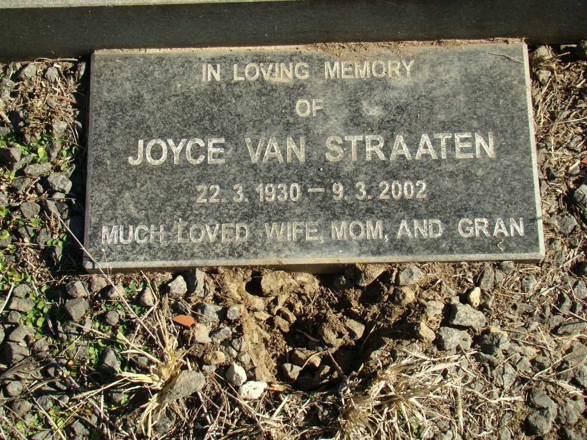 STRAATEN Joyce, van 1930-2002