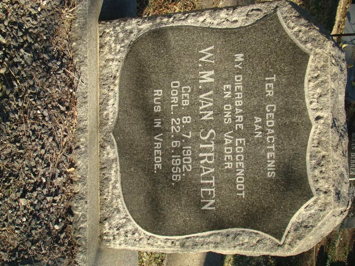 STRATEN W.M., van 1902-1956