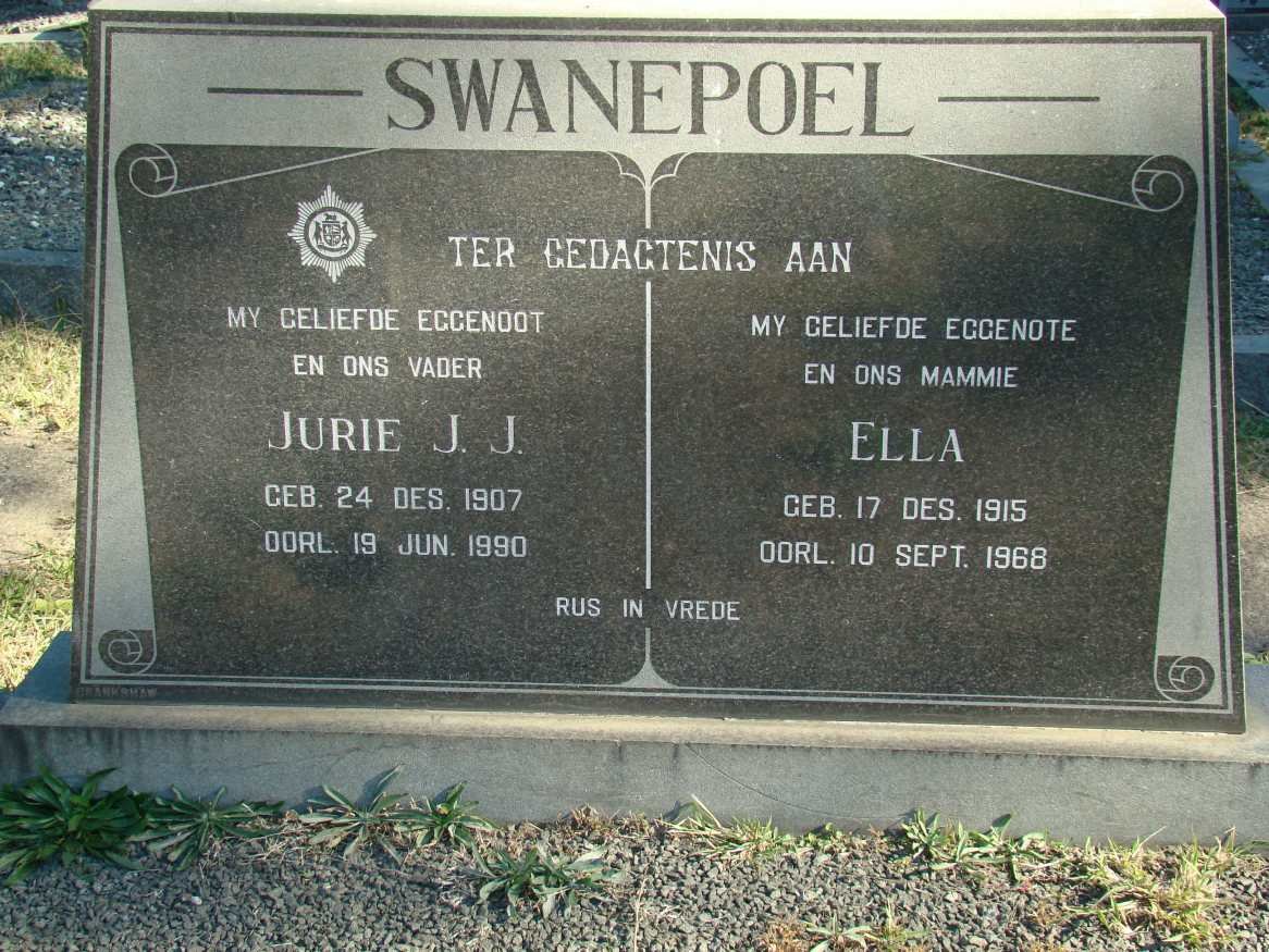 SWANEPOEL Jurie J.J. 1907-1990 &amp; Ella 1915-1968