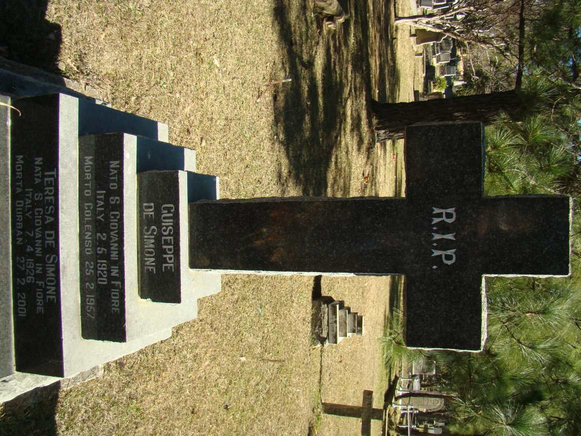 SIMONE Guiseppe, de 1920-1957 &amp; Teresa 1926-2001