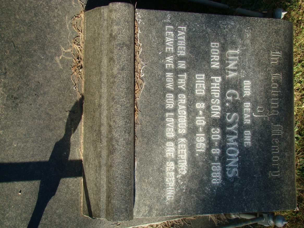 SYMONS Una G. nee PHIPSON 1888-1961