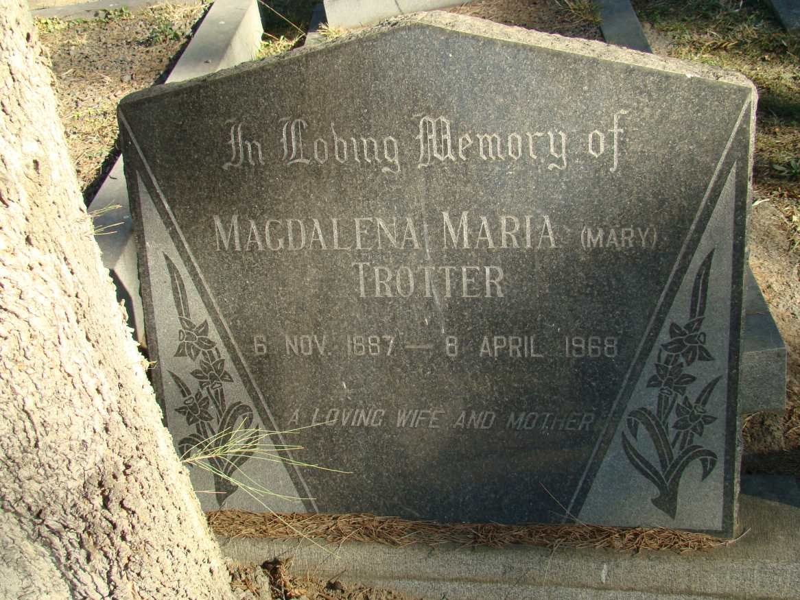 TROTTER Magdalena Maria 1887-1968