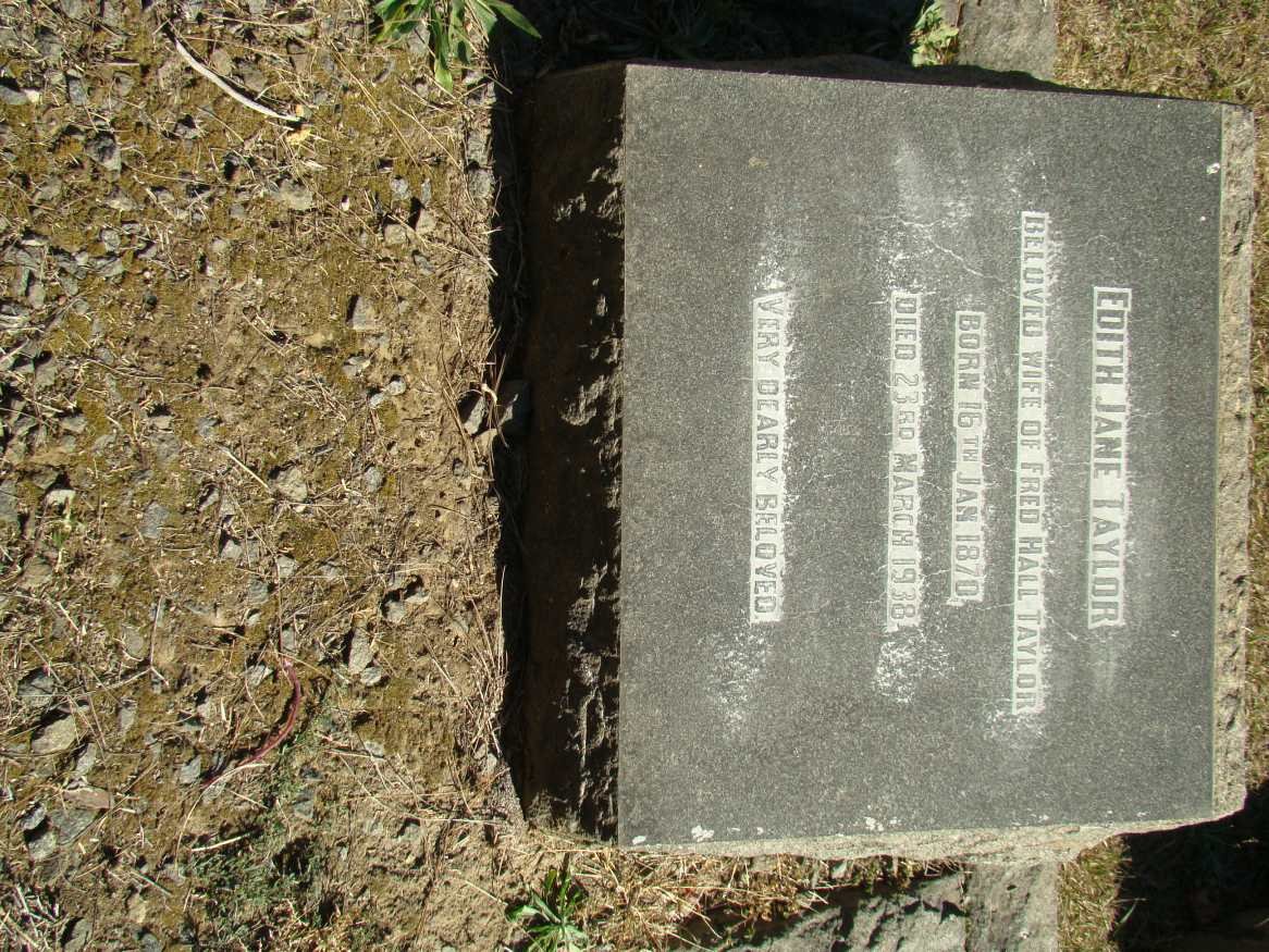 TAYLOR Edith Jane 1870-1938