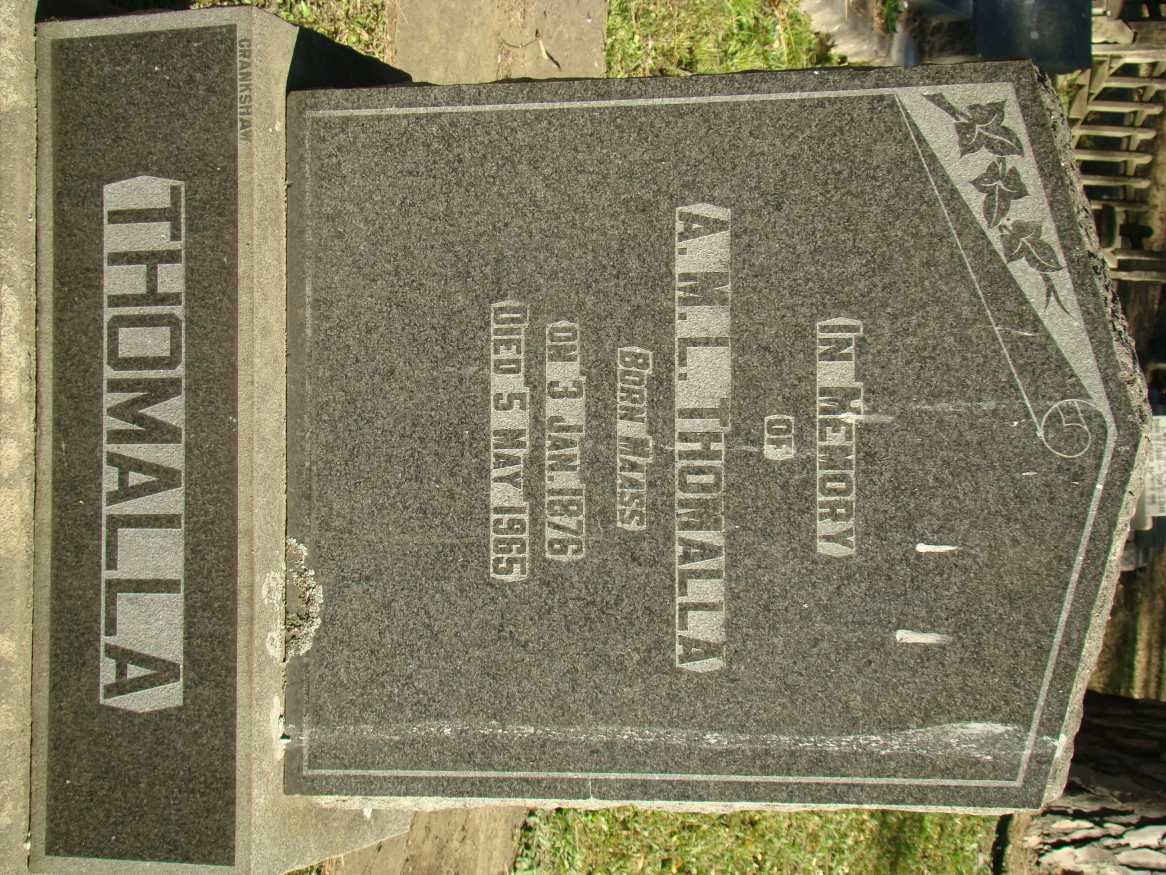 THOMALLA A.M.L. nee MAASS 1876-1965