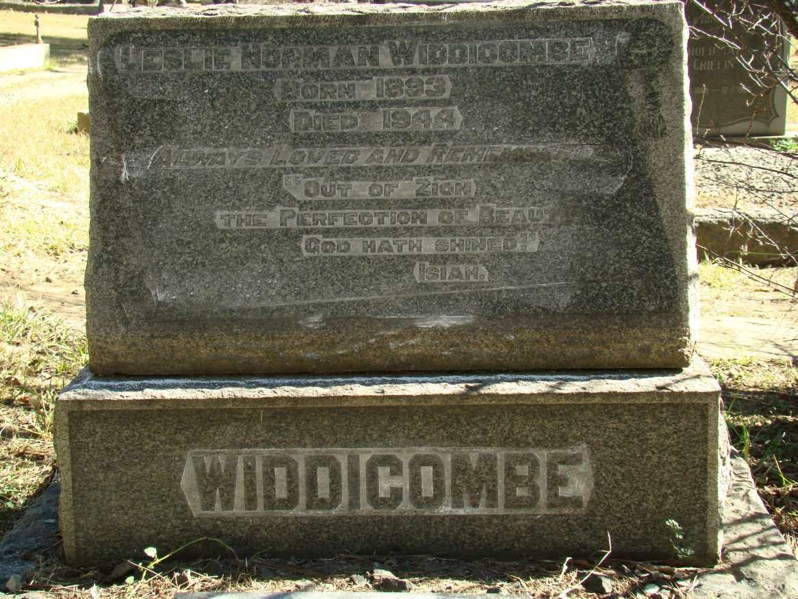 WIDDICOMBE Leslie Norman 1893-1944