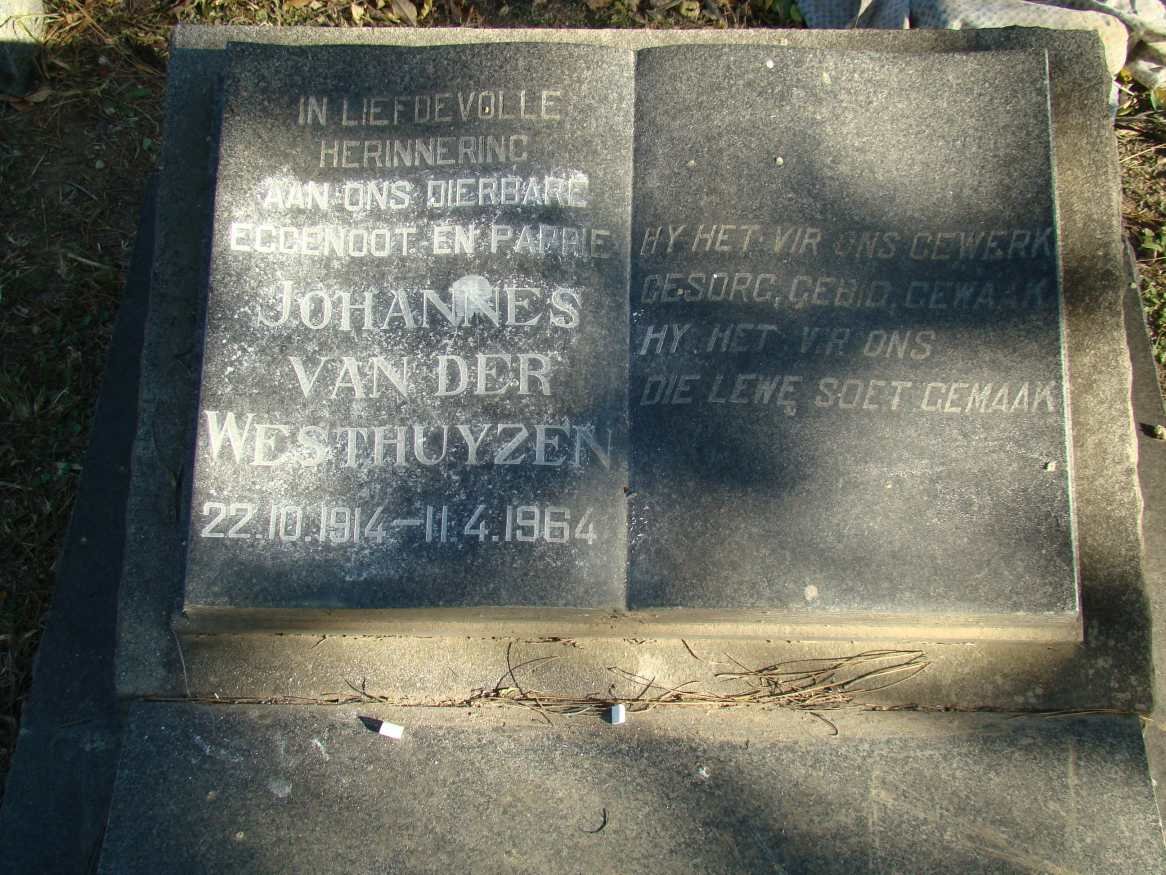 WESTHUYZEN Johannes, van der 1914-1964