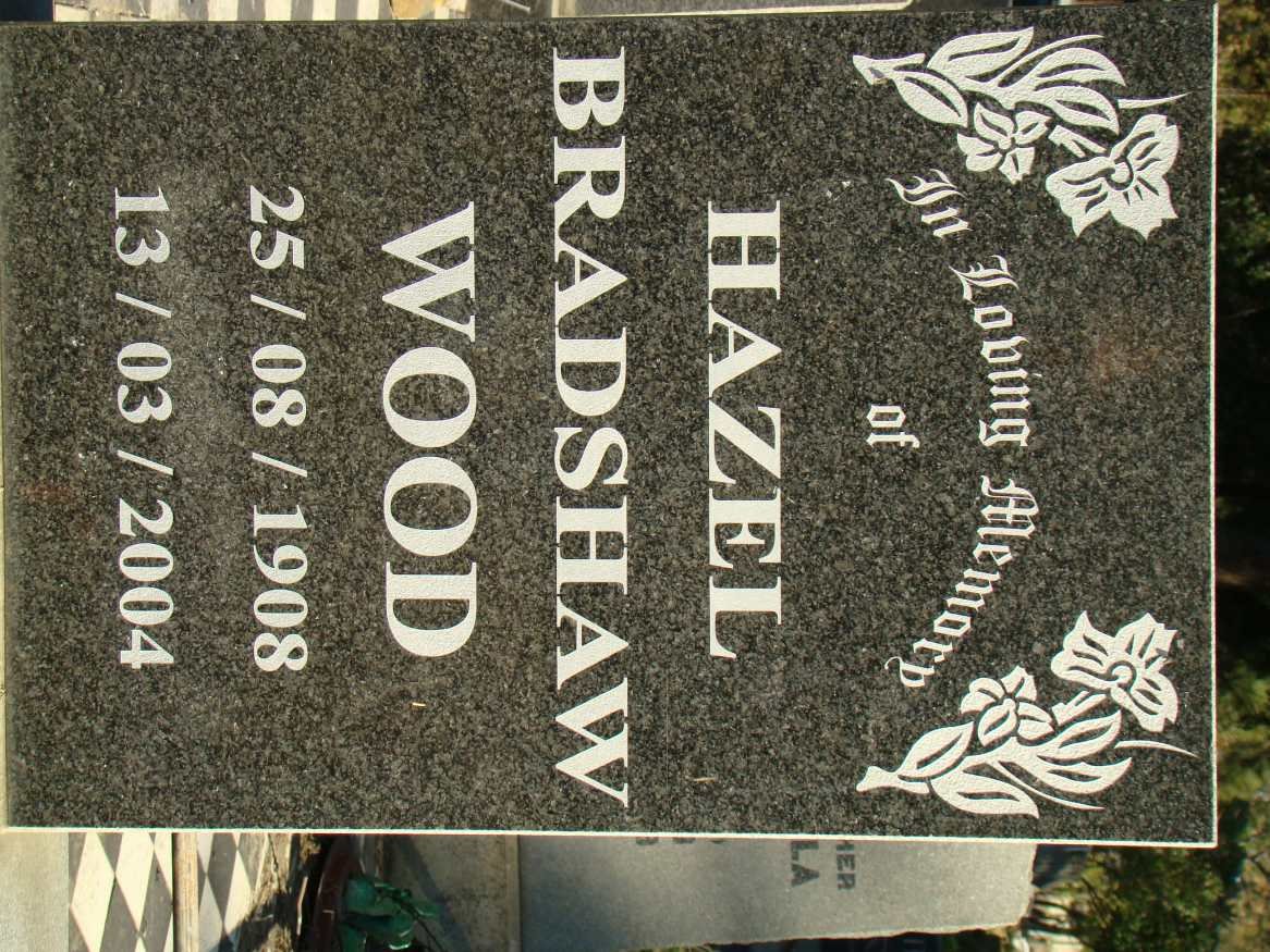 WOOD Hazel Bradshaw 1908-2004