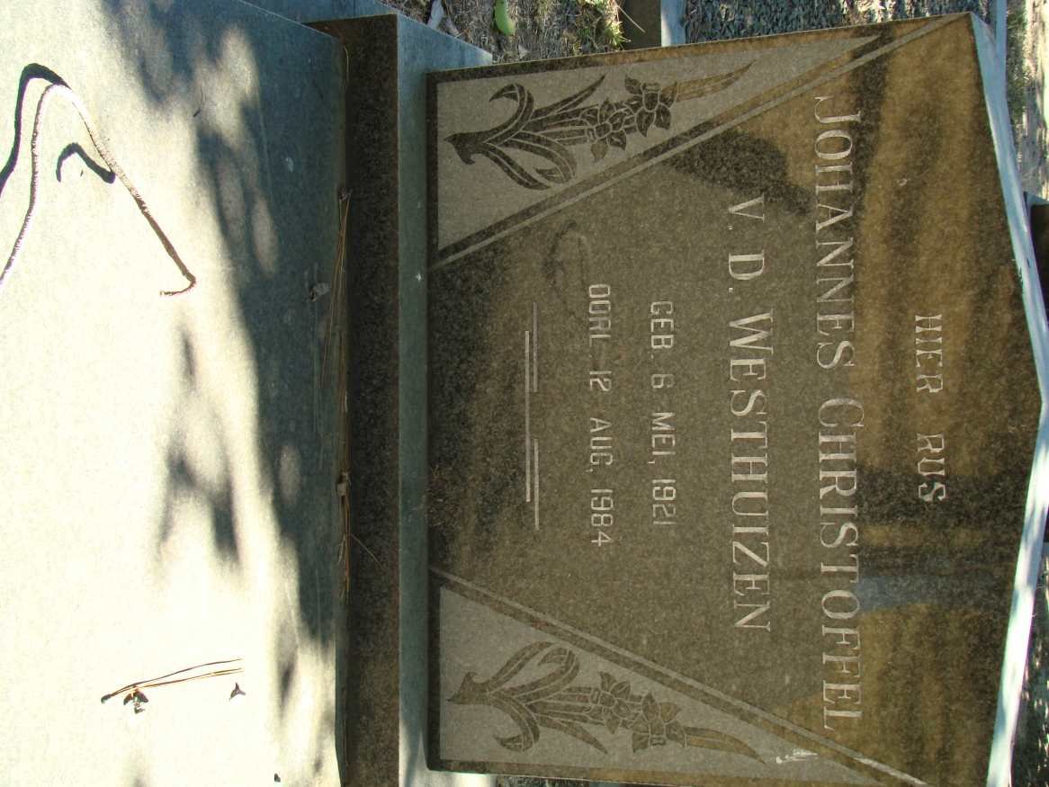 WESTHUIZEN Johannes Christoffel, van der 1921-1984