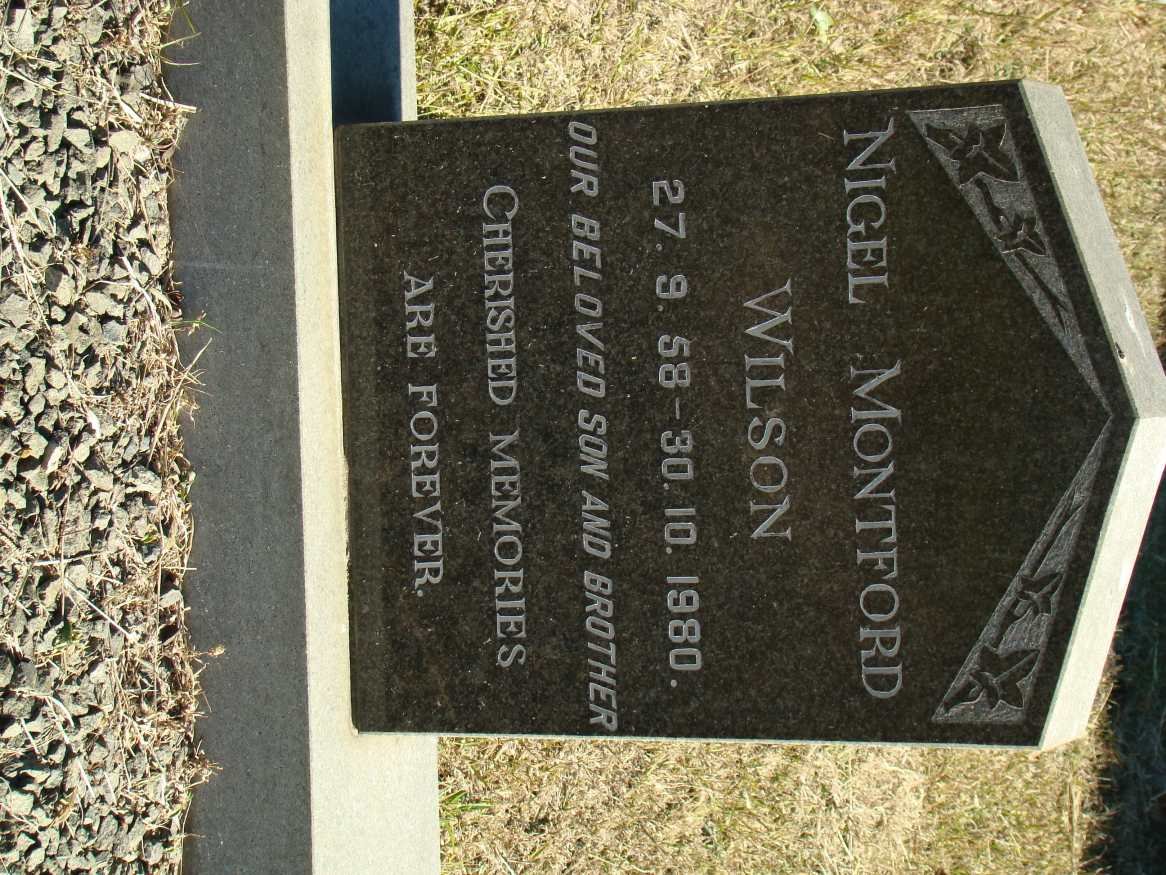 WILSON Nigel Montford 1958-1980