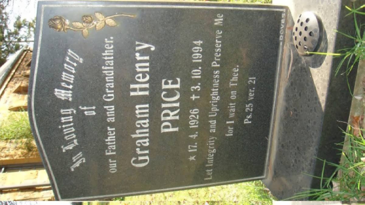 PRICE Graham Henry 1926-2008