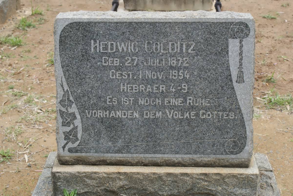 COLDITZ Hedwig 1872-1954