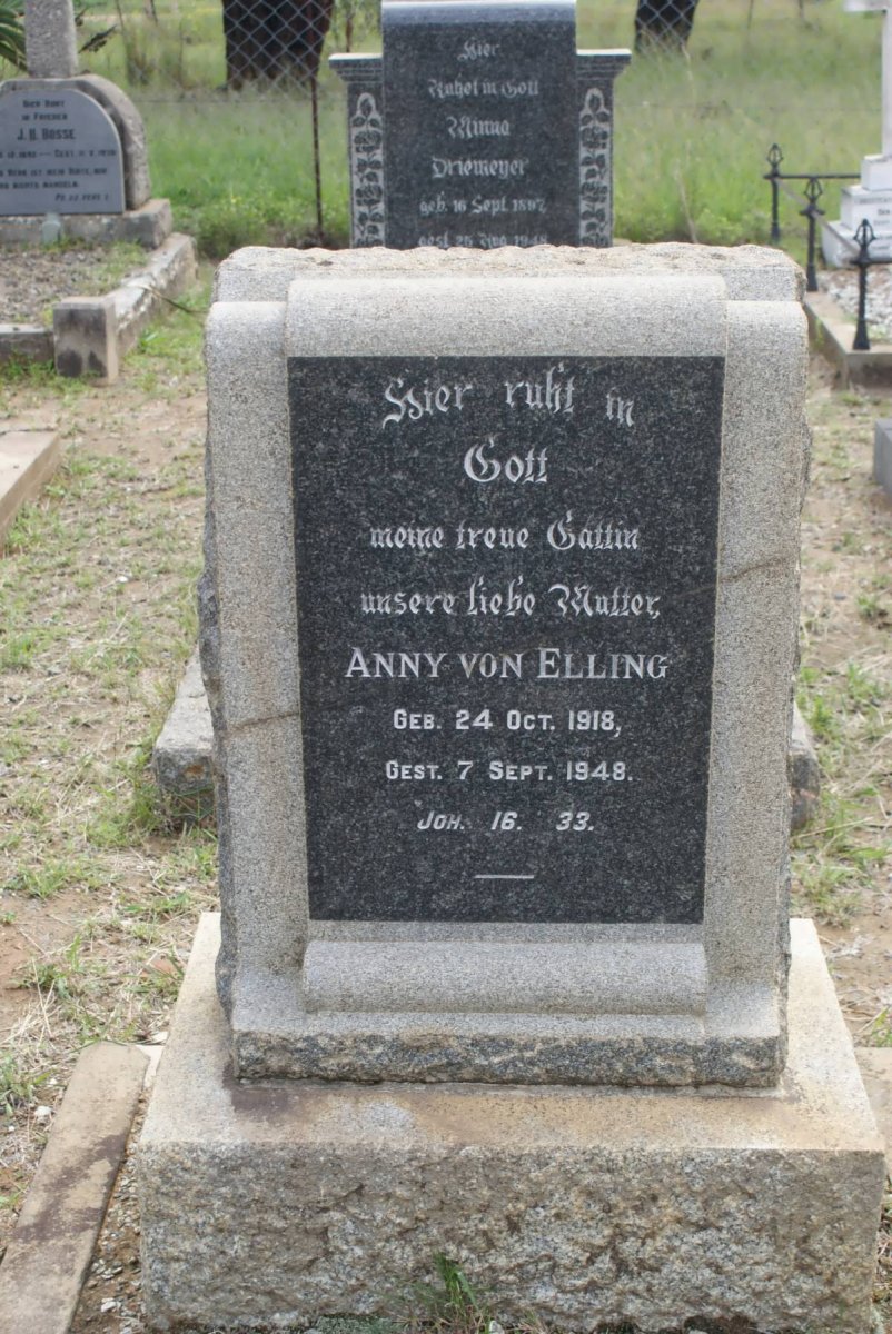 ELLING Anny, von 1918-1948