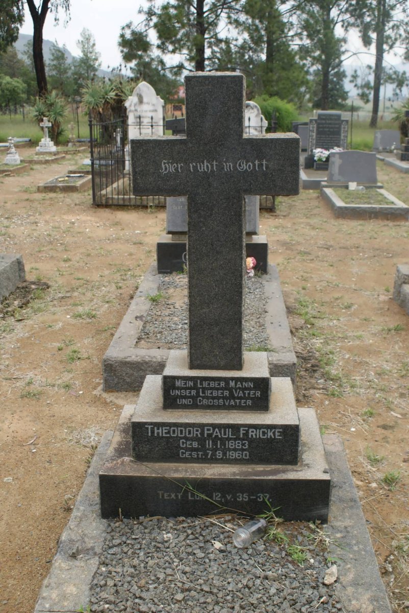FRICKE Theodore Paul 1883-1960