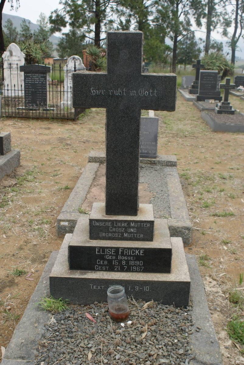 FRICKE Elise nee BOSSE 1890-1967