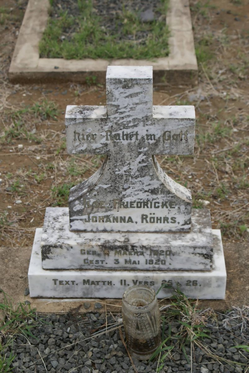 ROHRS Ilse Friedericke Johanna 1920-1920