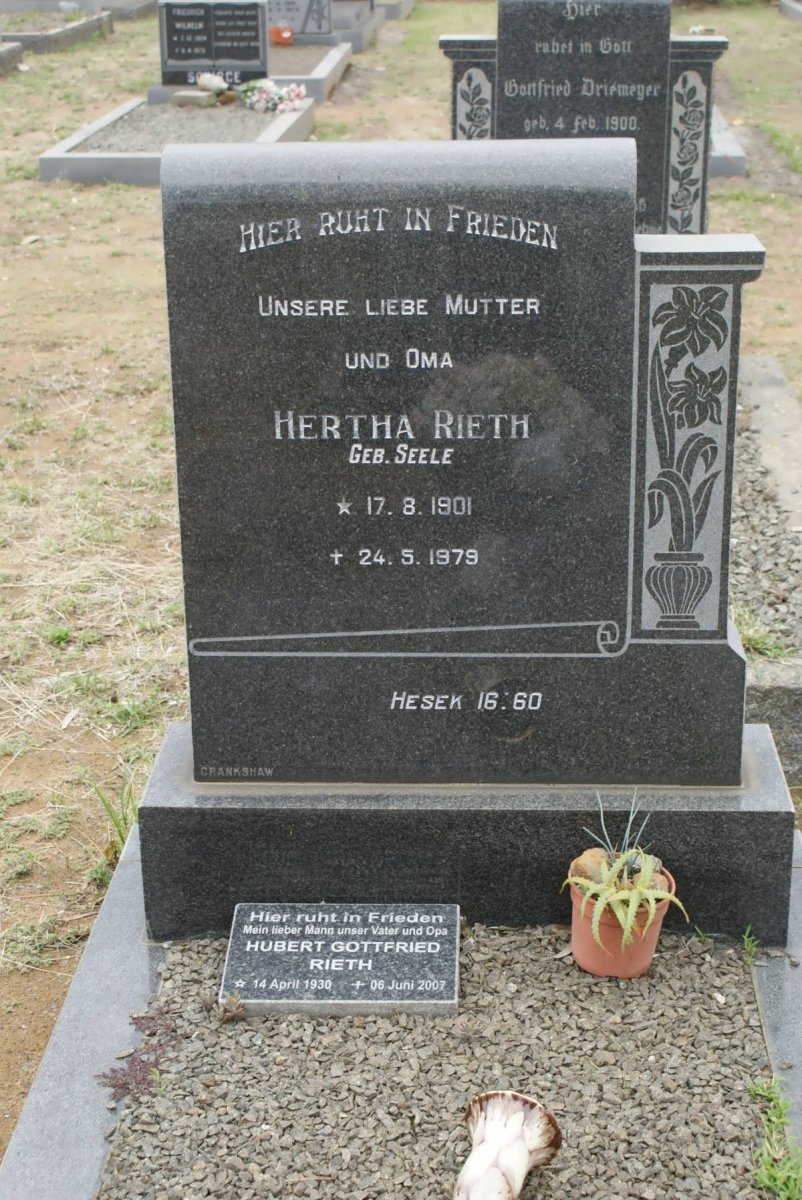 RIETH Hertha nee SEELE 1901-1979