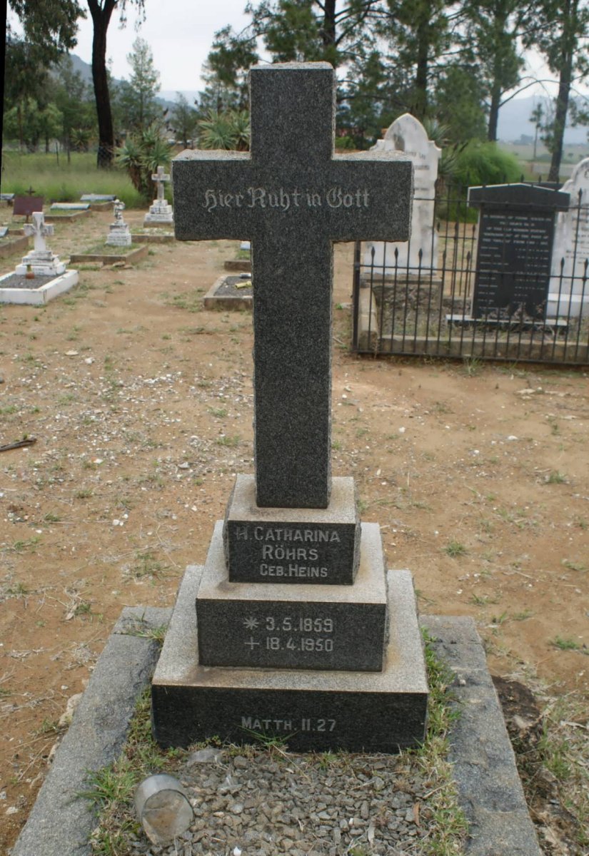 ROHRS H. Catherine nee HEINS 1859-1950