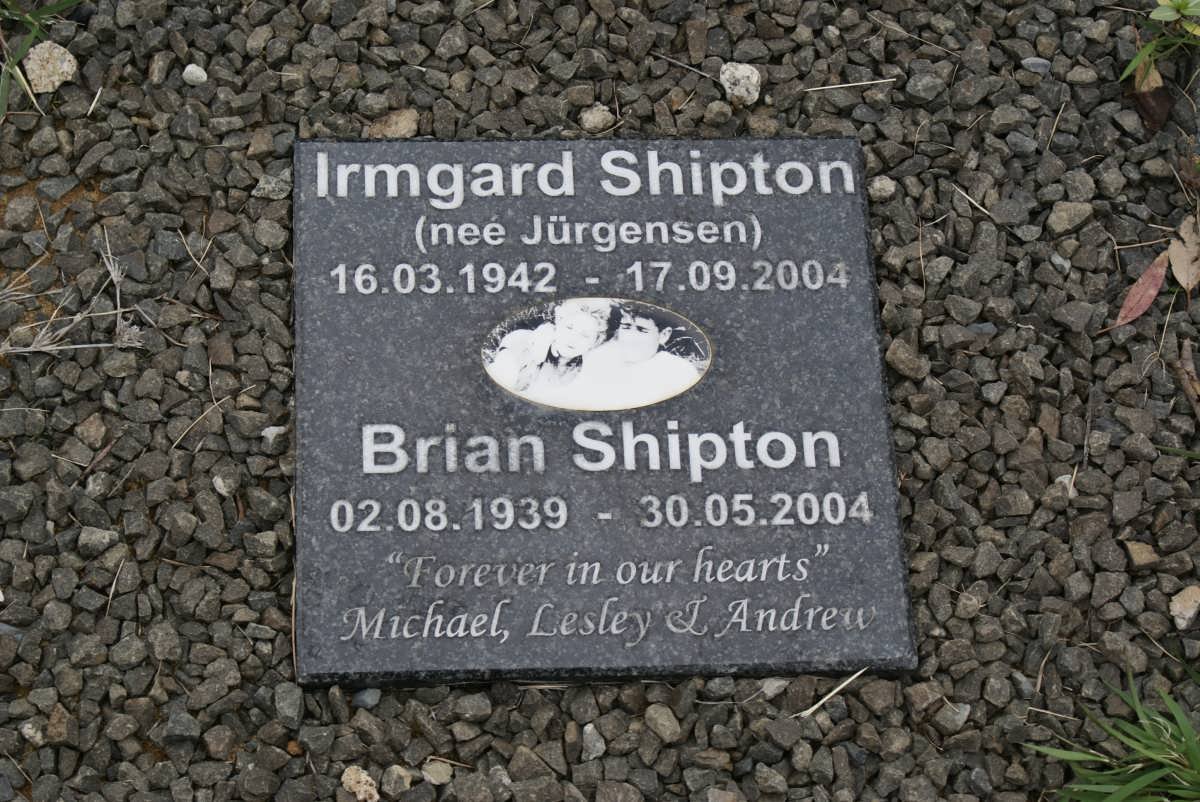 SHIPTON Brian 1939-2004 &amp; Irmgard JURGENSEN 1942-2004