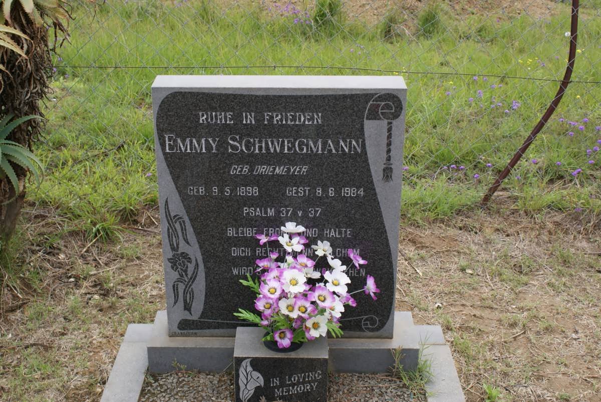 SCHWEGMANN Emmy nee DRIEMEYER 1898-1984