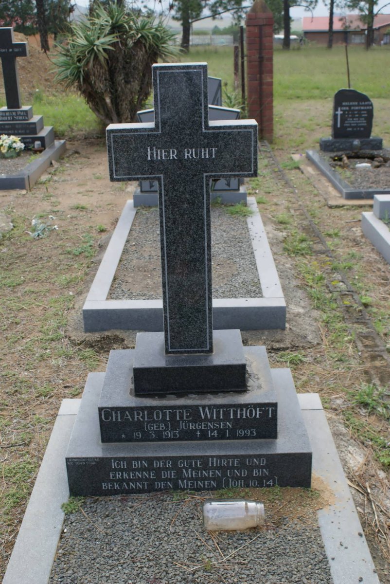 WITTHOFT Charlotte nee JURGENSEN 1913-1993
