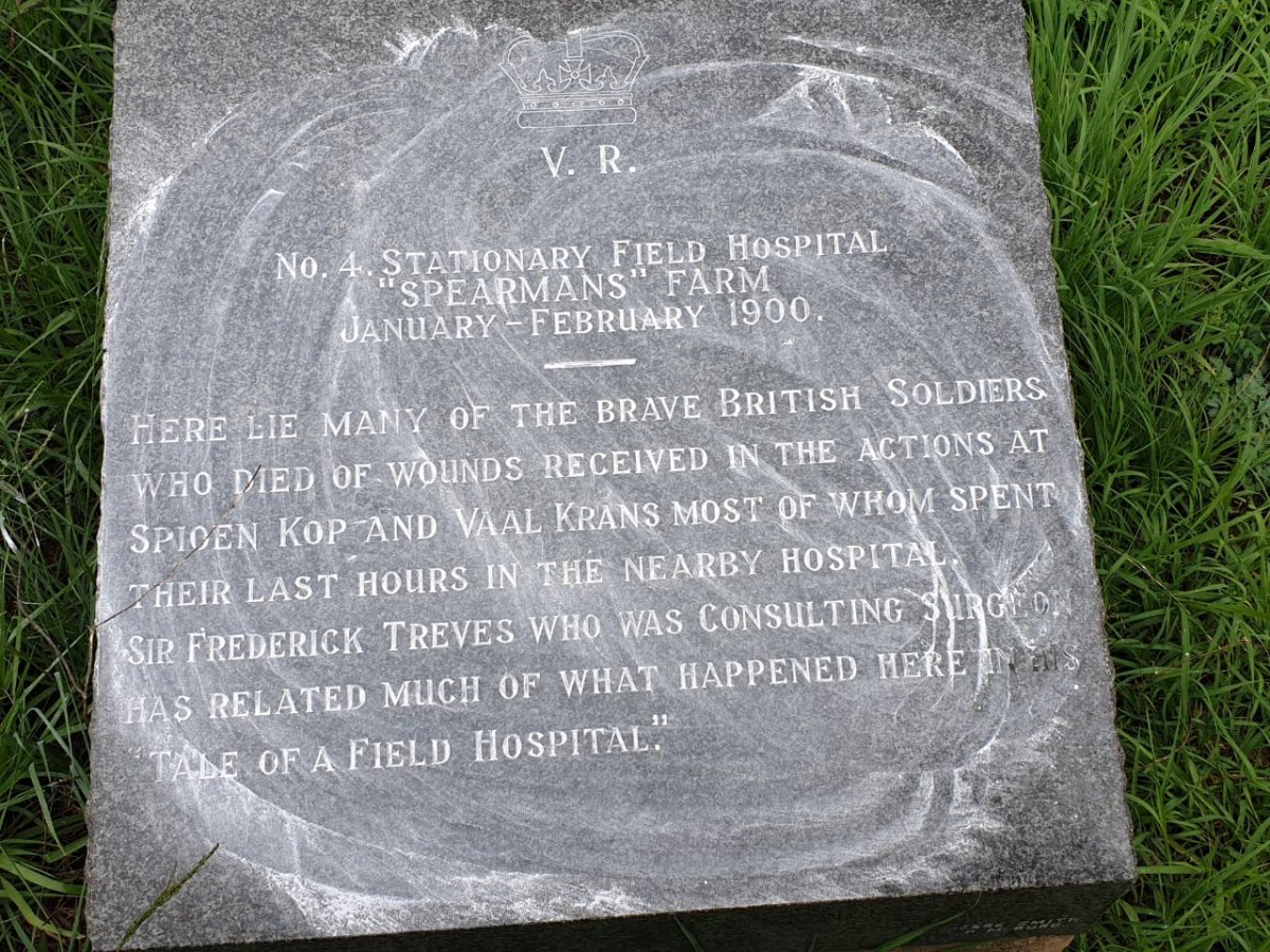 7. Plaque - No 4 Stationary Field Hospital 1900