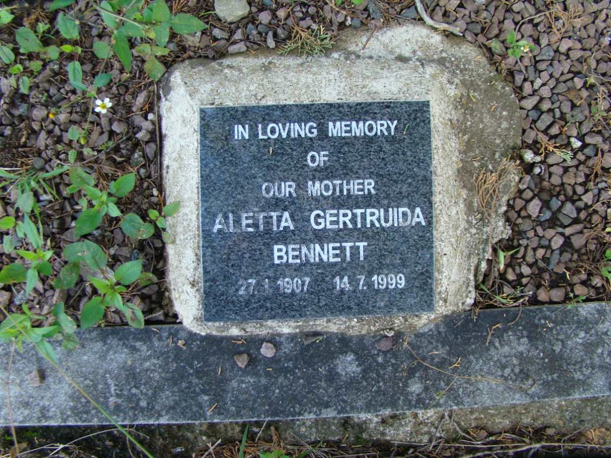 BENNET Aletta Gertruida 1907-1999