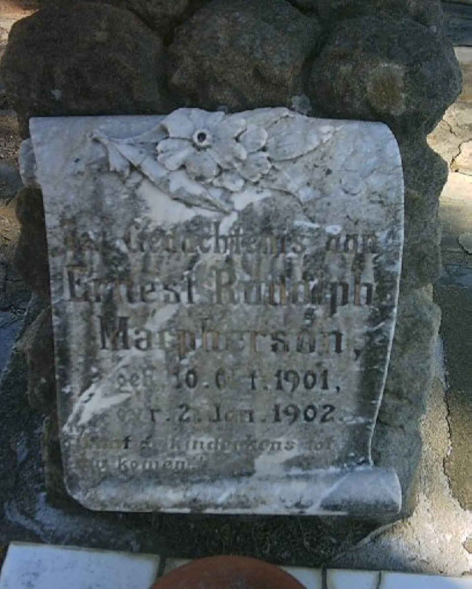 MacPHERSON Ernest Rudolph 1901-1902