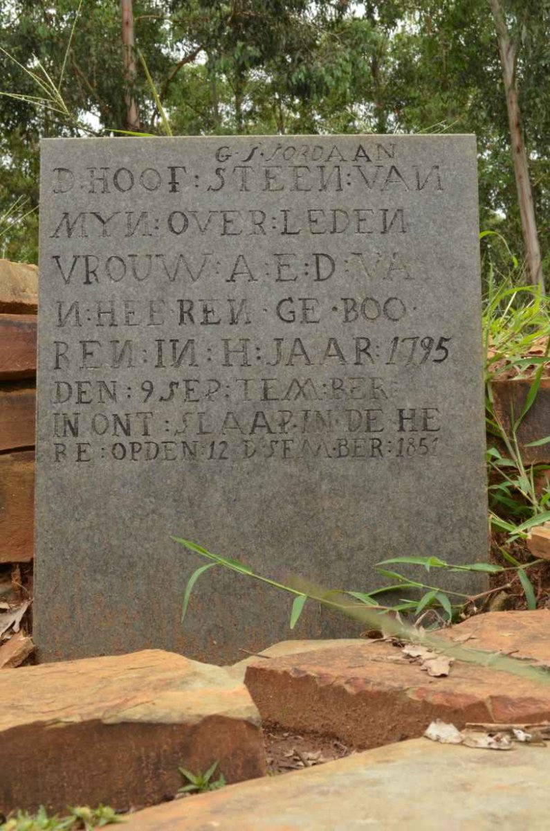 JORDAAN A.E.D. nee VAN HEEREN 1795-1851
