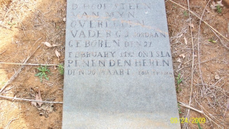 JORDAAN G.J. 1792-1866
