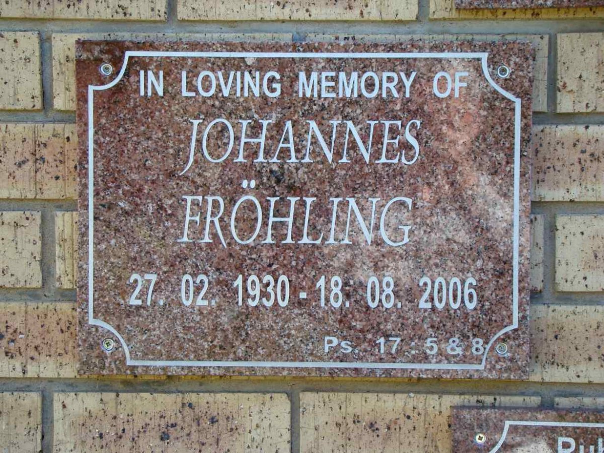 FRÖHLING Johannes 1930-2006